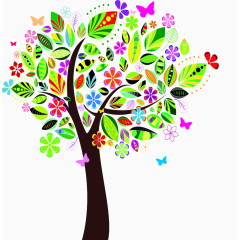 五彩大树