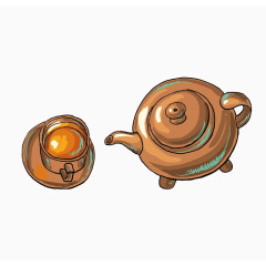 卡通茶壶茶杯