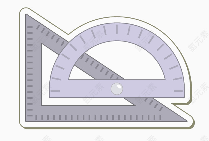 矢量三角尺量角器