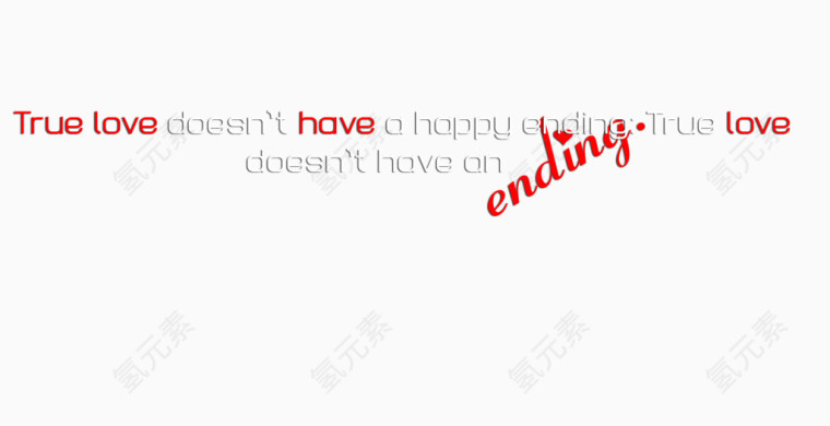 英文句式真爱没有结束