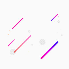 彩色线条漂浮元素