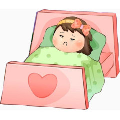 生病的小女孩