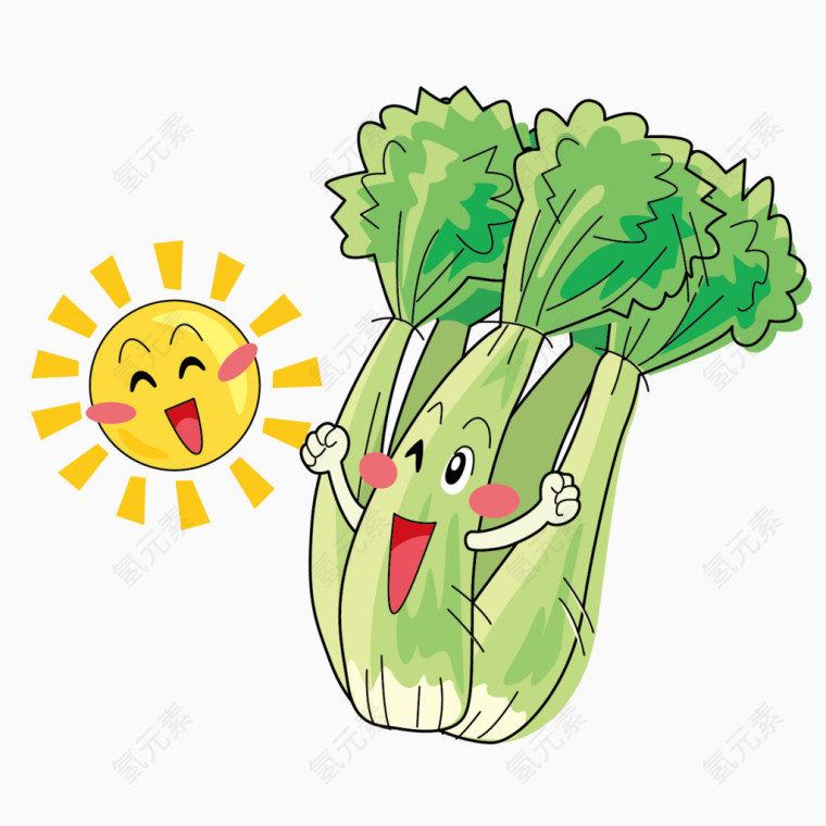 卡通手绘芹菜表情