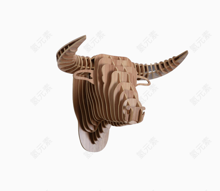 北欧木质牛头装饰壁挂