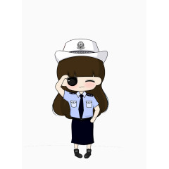 卡通女警