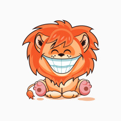 卡通狮子表情包