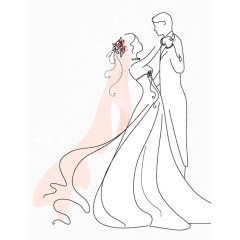 跳舞的新婚夫妻