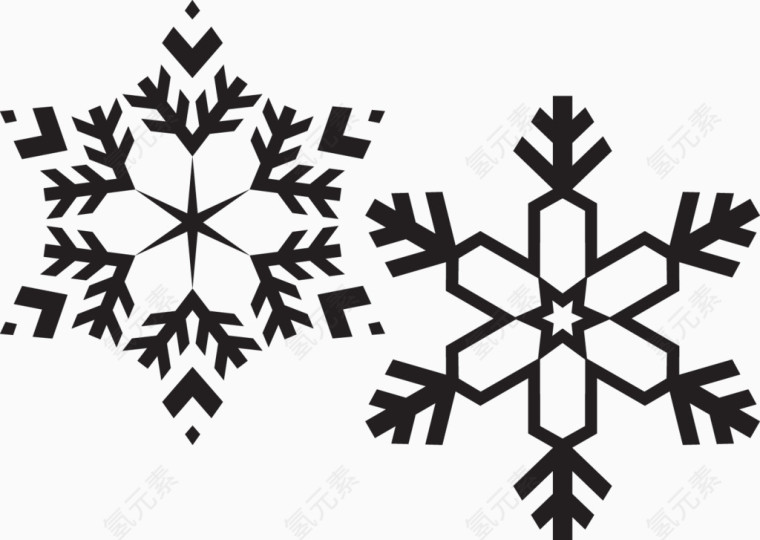 黑白雪花