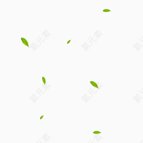 漂浮的绿叶装饰