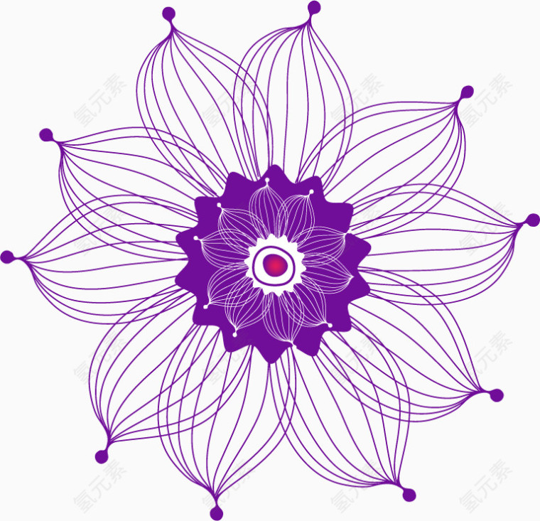 矢量紫色花瓣