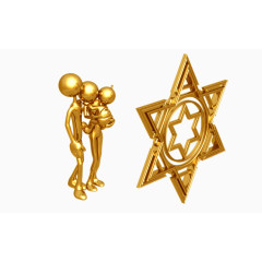 3D金属质感小人