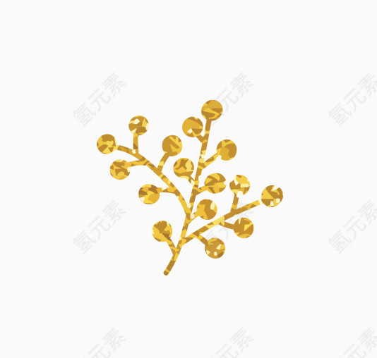 金黄色树叶形状