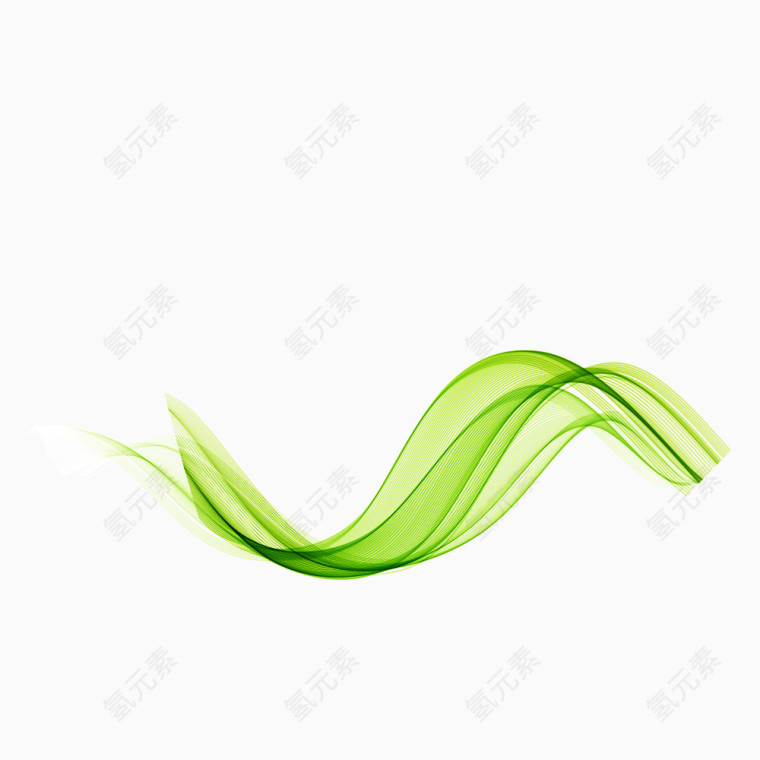 渐变绿色科技线条