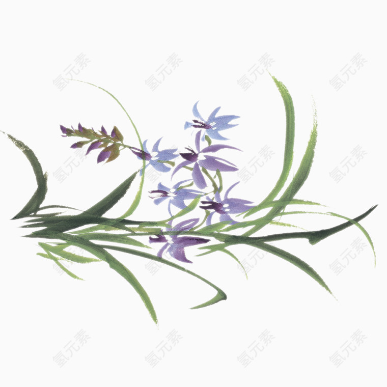 水墨花