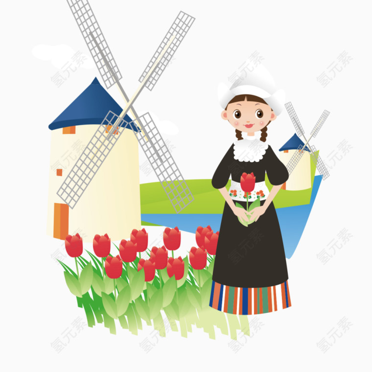 英国农场和英国小女孩