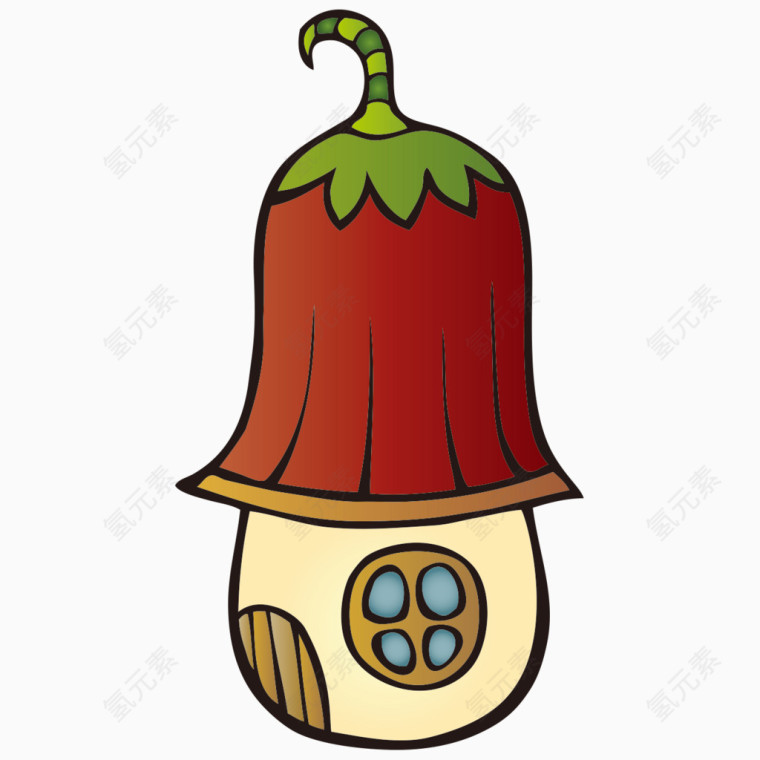 卡通手绘童话小屋