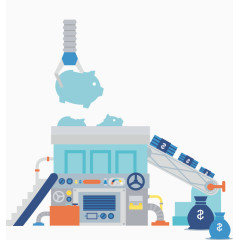 物流工厂的矢量图