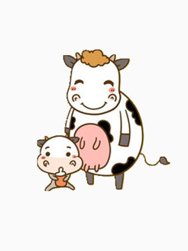 牛的亲子图片