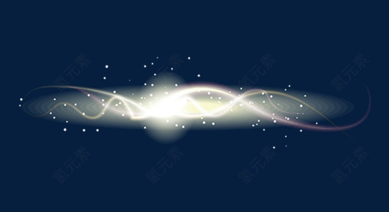 黄色光效png 