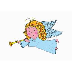 卡通蓝色天使