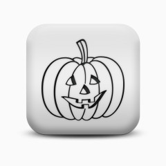 磨砂白广场图标文化假日杰克灯笼文化偶像