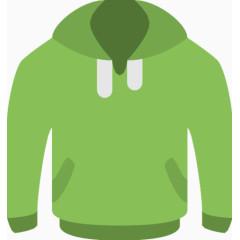 卡通绿色卫衣素材