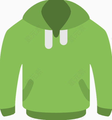 卡通绿色卫衣素材