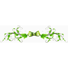 绿色清爽蝴蝶结花藤