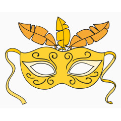 卡通黄色面具