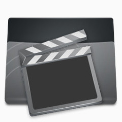 黑色文件夹视频图标