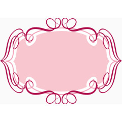 古典花纹粉色边框