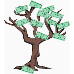 树上的钱矢量