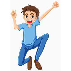 手舞足蹈小男孩