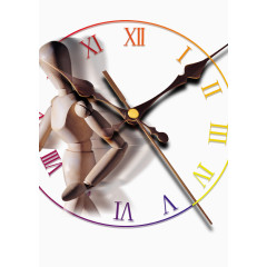 钟表数字木人动作