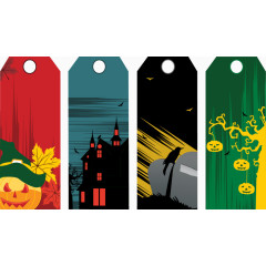 万圣节标签元素