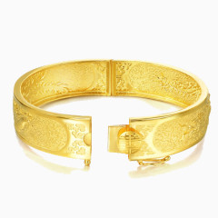 周生生黄金足金龙凤婚嫁手镯龙凤呈祥手镯女款56579K三