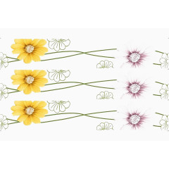 娇艳的小黄花和小紫花