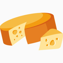 卡通奶酪一块素材