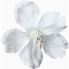 浅蓝色白色布艺花朵