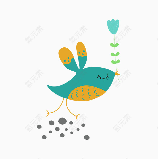 小鸟和花