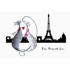 铁塔背景情侣猫