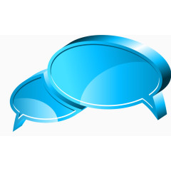 蓝色立体对话框