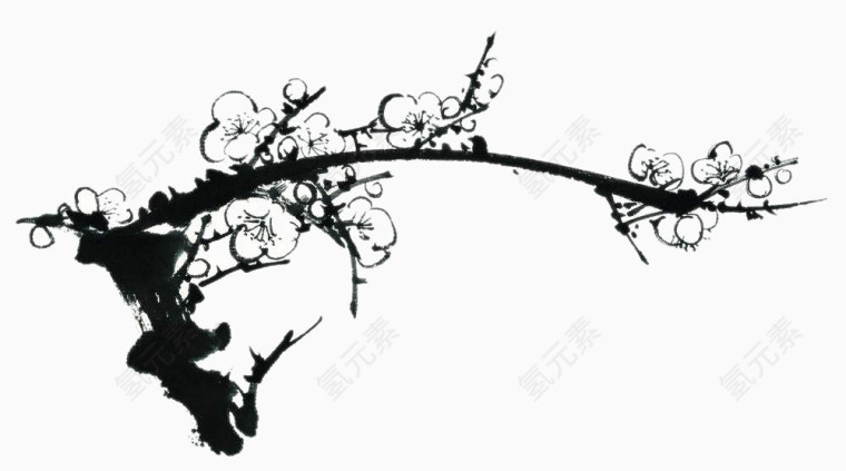 水墨梅花