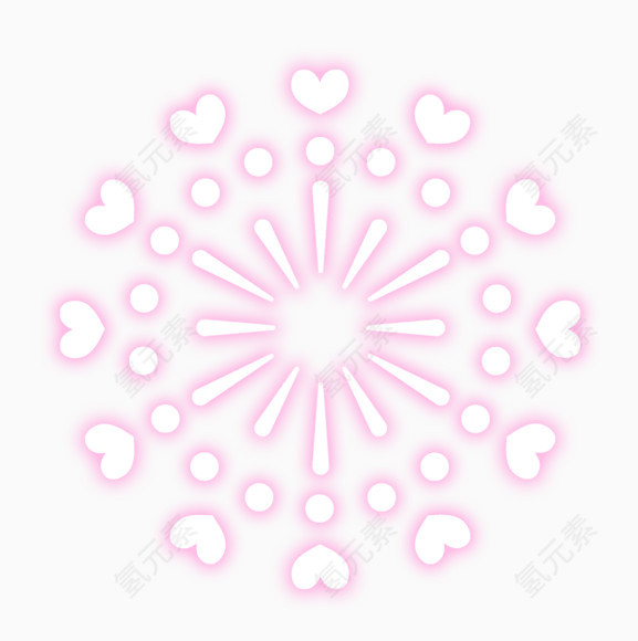 五彩圆环花形烟花