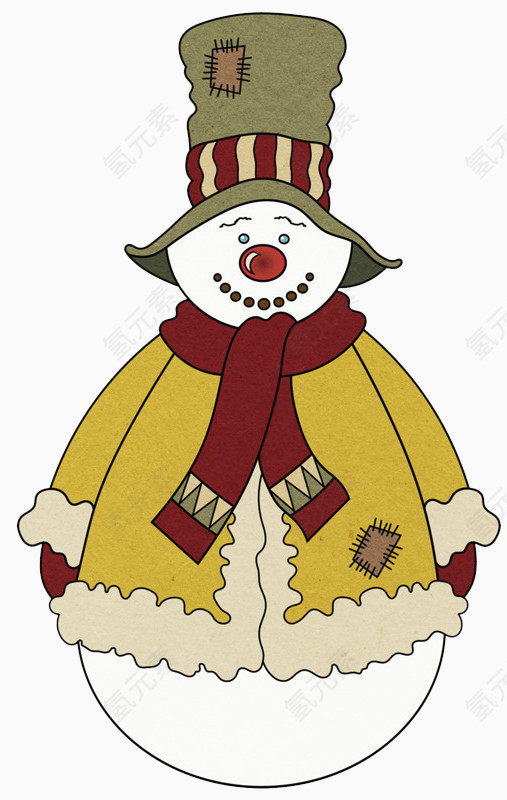 穿上衣服的雪人