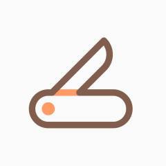 卡通精美工具图标小刀