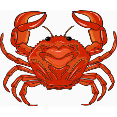 矢量红色大闸蟹