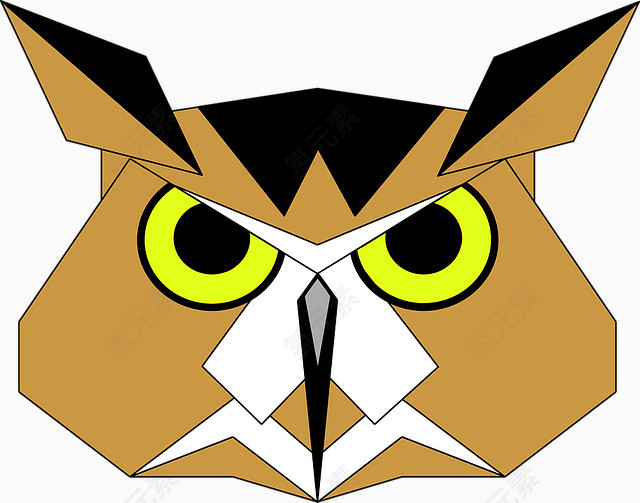猫头鹰头像手绘