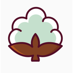 彩色棉花图标素材