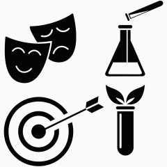 精致学校学生用品毕业图标